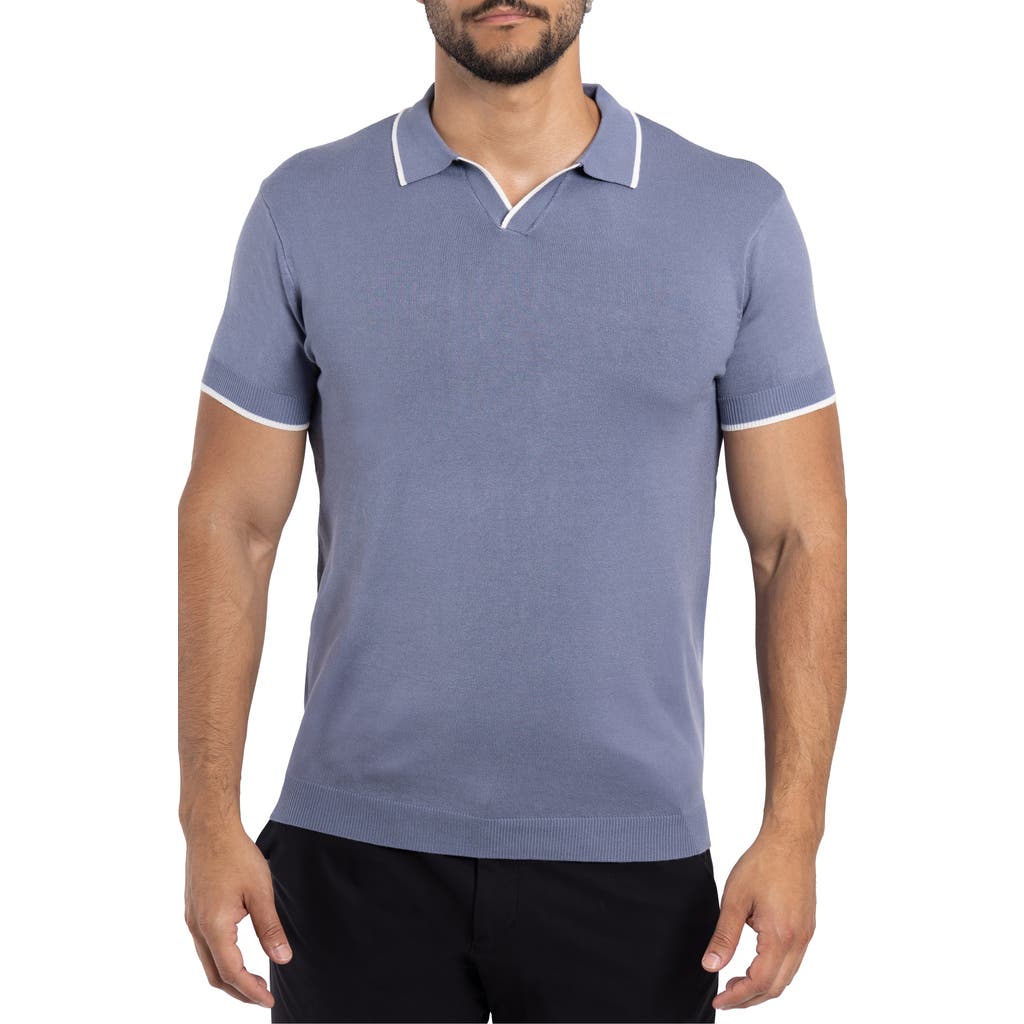 X-ray Xray V-neck Polo Sweater In Heather Slate