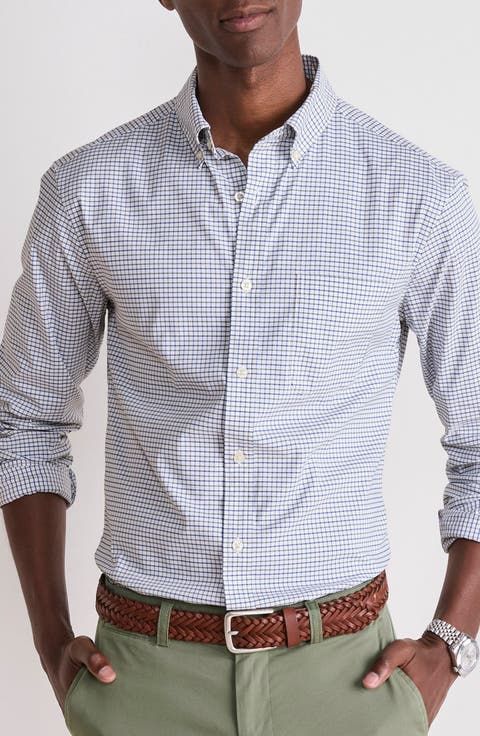 Wauwinet Performance Cotton Blend Button-Down Shirt