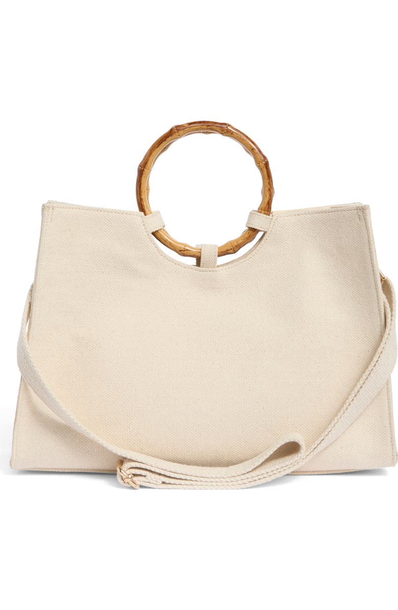 Collection XIIX Beaded Sardine Top Handle Bag, Alternate, color, Natural