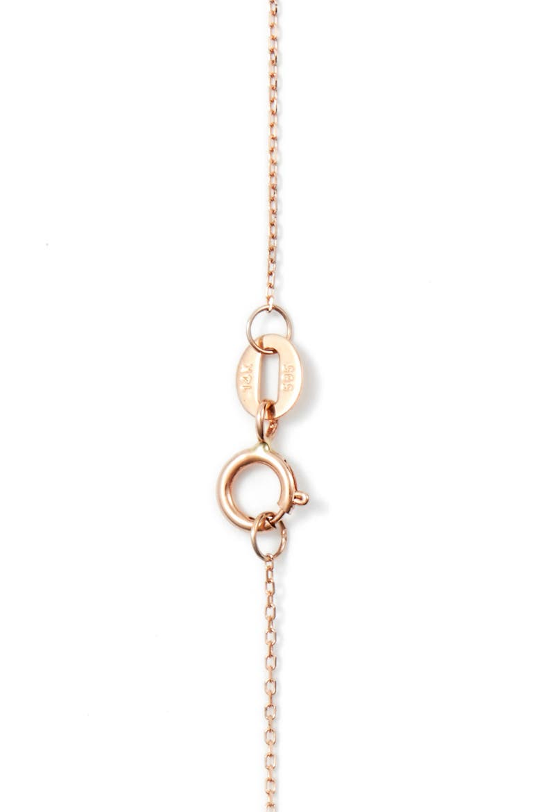 Lauren Joy Diamond Disc Pendant Necklace, Alternate, color, ROSE GOLD