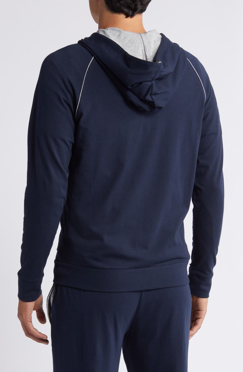 BOSS Mix Match Zip Hoodie, Alternate, color, Dark Blue