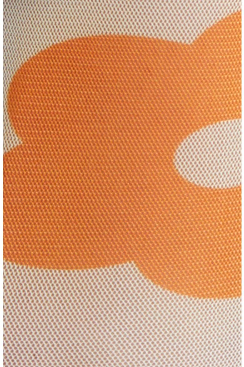 Retro Floral Mesh Socks, Alternate, color, ORANGE
