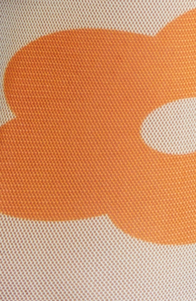 HIGH HEEL JUNGLE Retro Floral Mesh Socks, Alternate, color, Orange