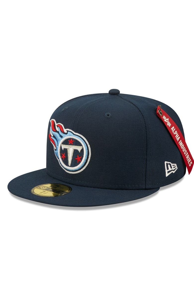 New Era x Alpha Industries Men's New Era x Alpha Industries Navy Tennessee Titans Alpha 59FIFTY Fitted Hat, Alternate, color, 