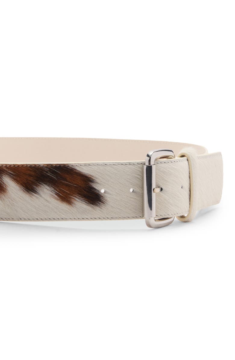MANGO Bovine Print Genuine Calf Hair Belt, Alternate, color, 