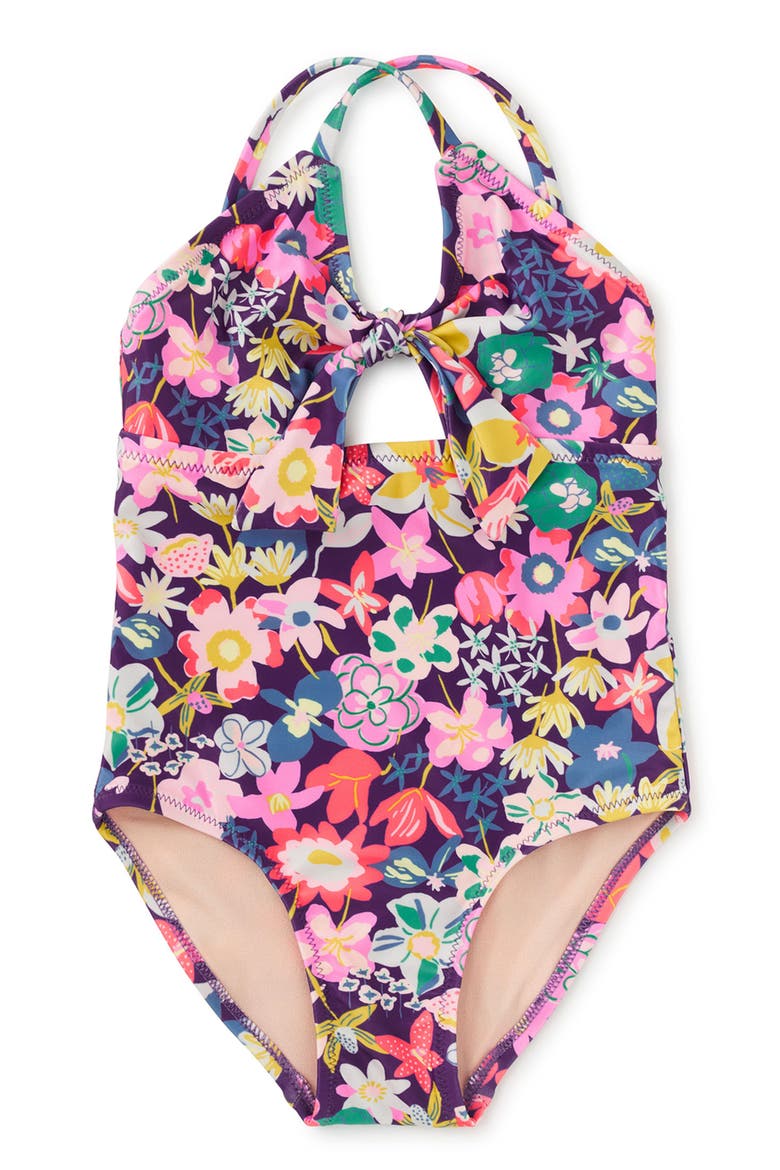 Cut Out One Piece Swimsuit, Main, color, Caribbean Wildflowers