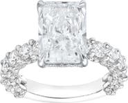 LuvMyJewelry Maelis 14K Gold Radiant Lab Grown Diamond Hidden Halo Engagement Ring - 7.45 Cts