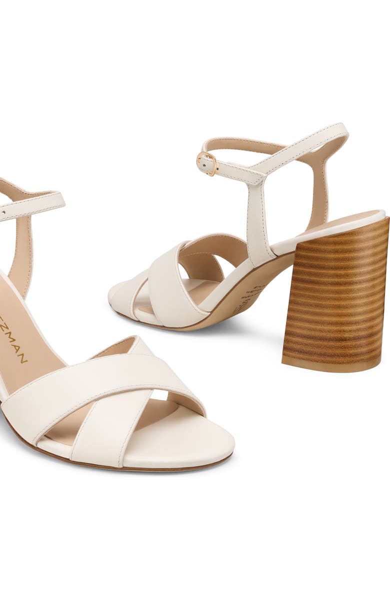 Stuart Weitzman Alyssa Ankle Strap Sandal, Alternate, color, Cream/ New Camel