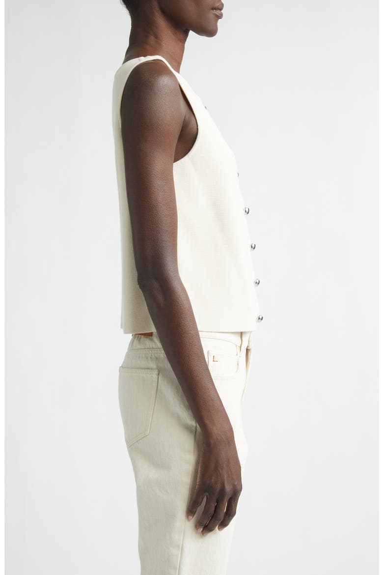 Button Front Sweater Vest, Alternate, color, ECRU