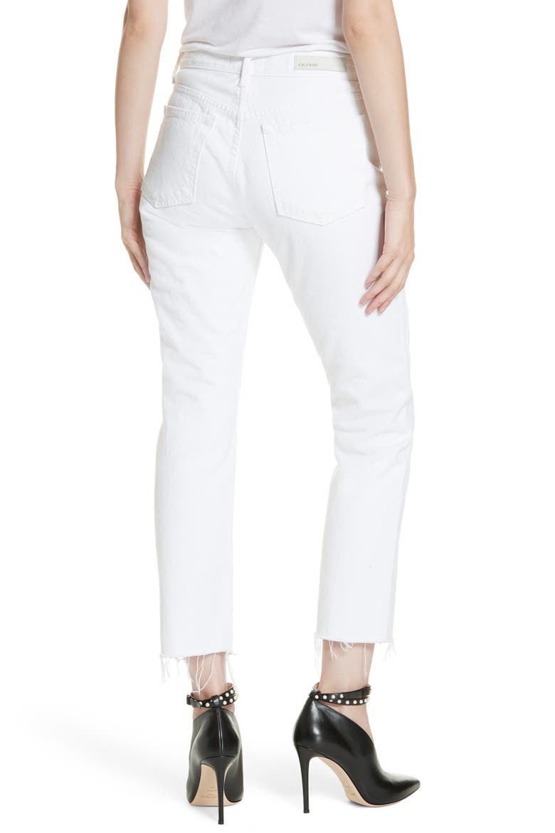 Tatum Crop Flare Jeans, Alternate, color, WHITE FLAG