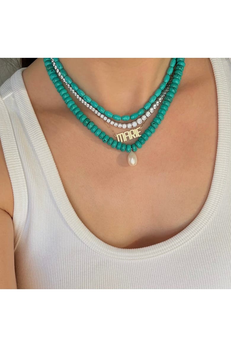 The Marbella Turquoise Necklace, Alternate, color, Green, Blue
