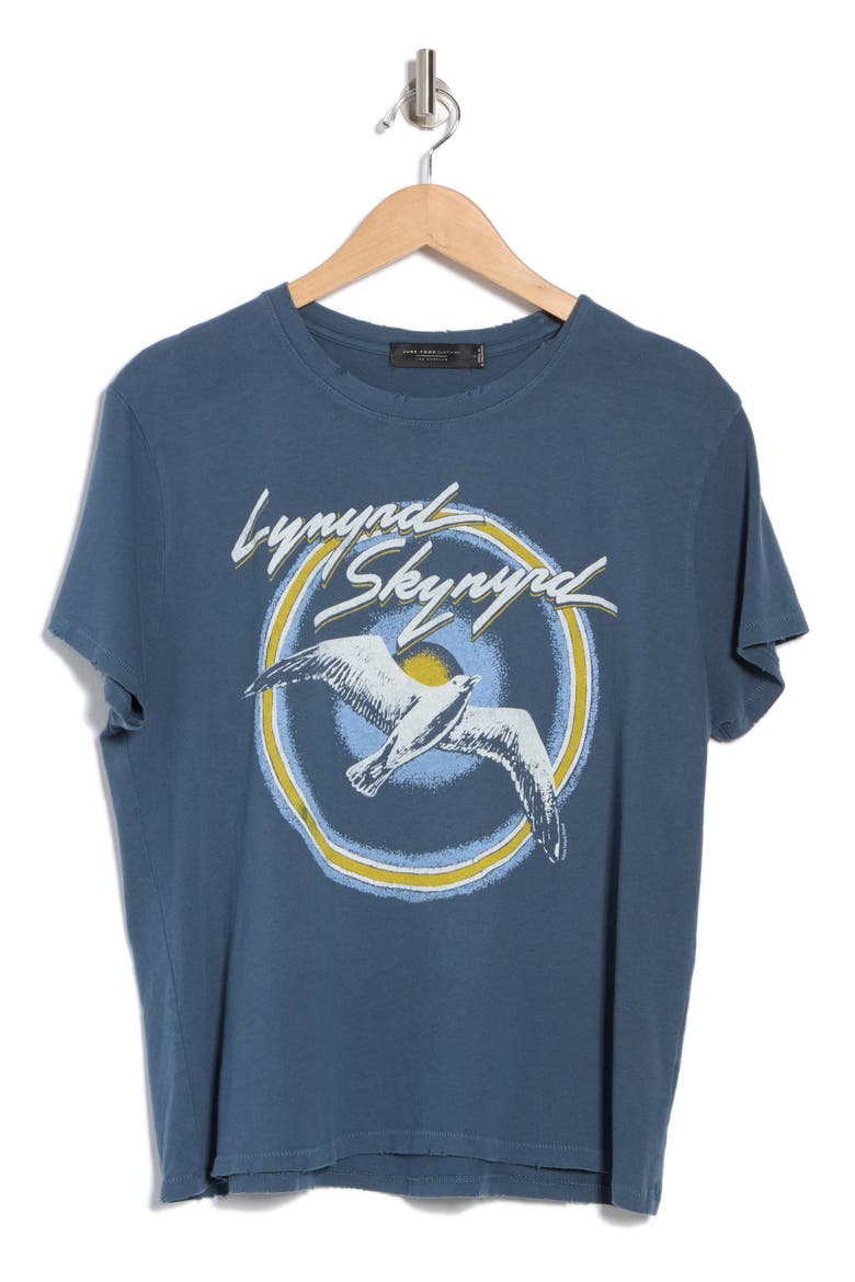 Lynard Skynyrd Bird Graphic T-Shirt, Alternate, color, VINTAGE BLACK SEA