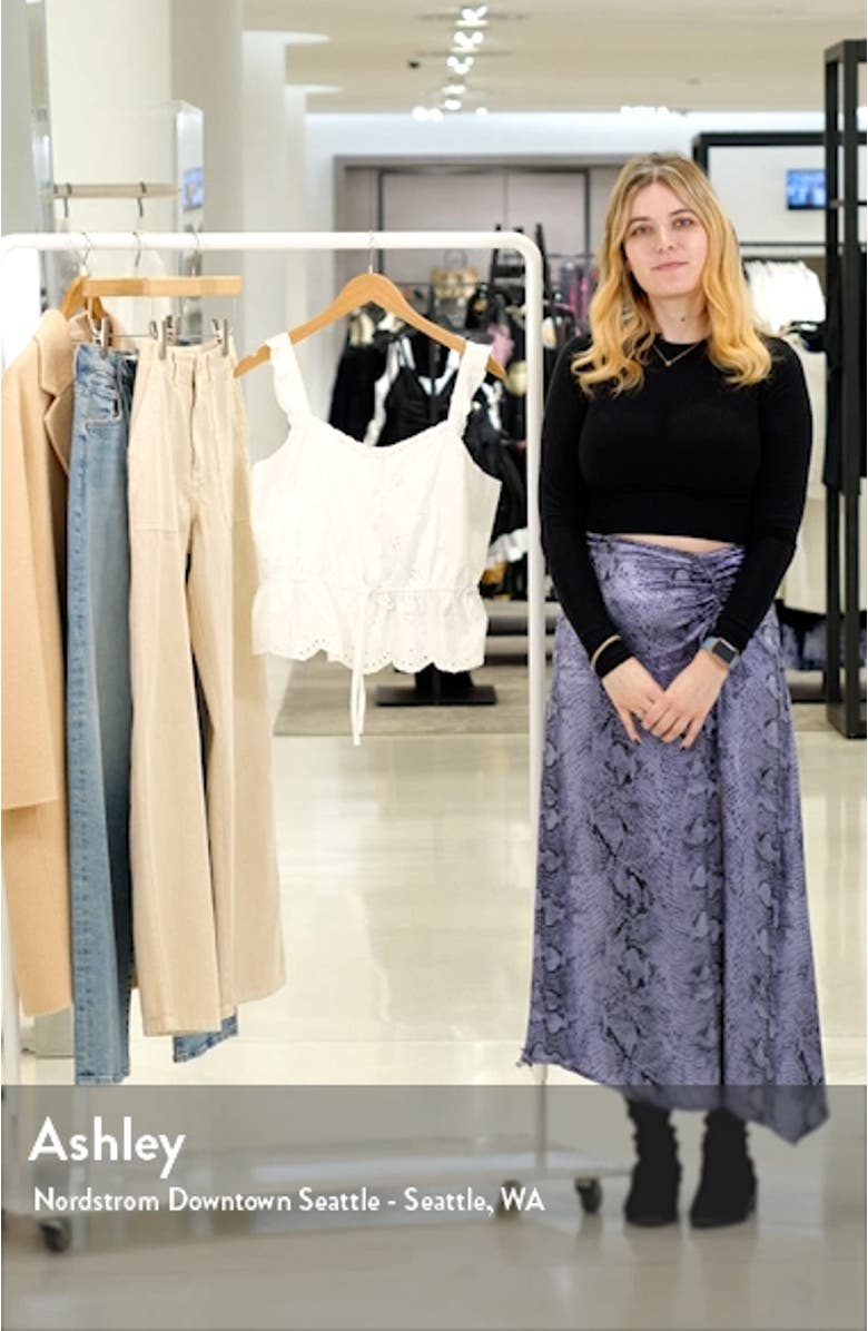 Eyelet Button-Up Crop Camisole, sales video thumbnail