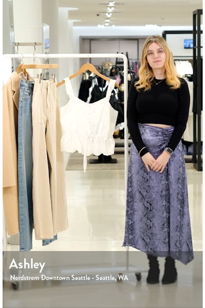 Eyelet Button-Up Crop Camisole video