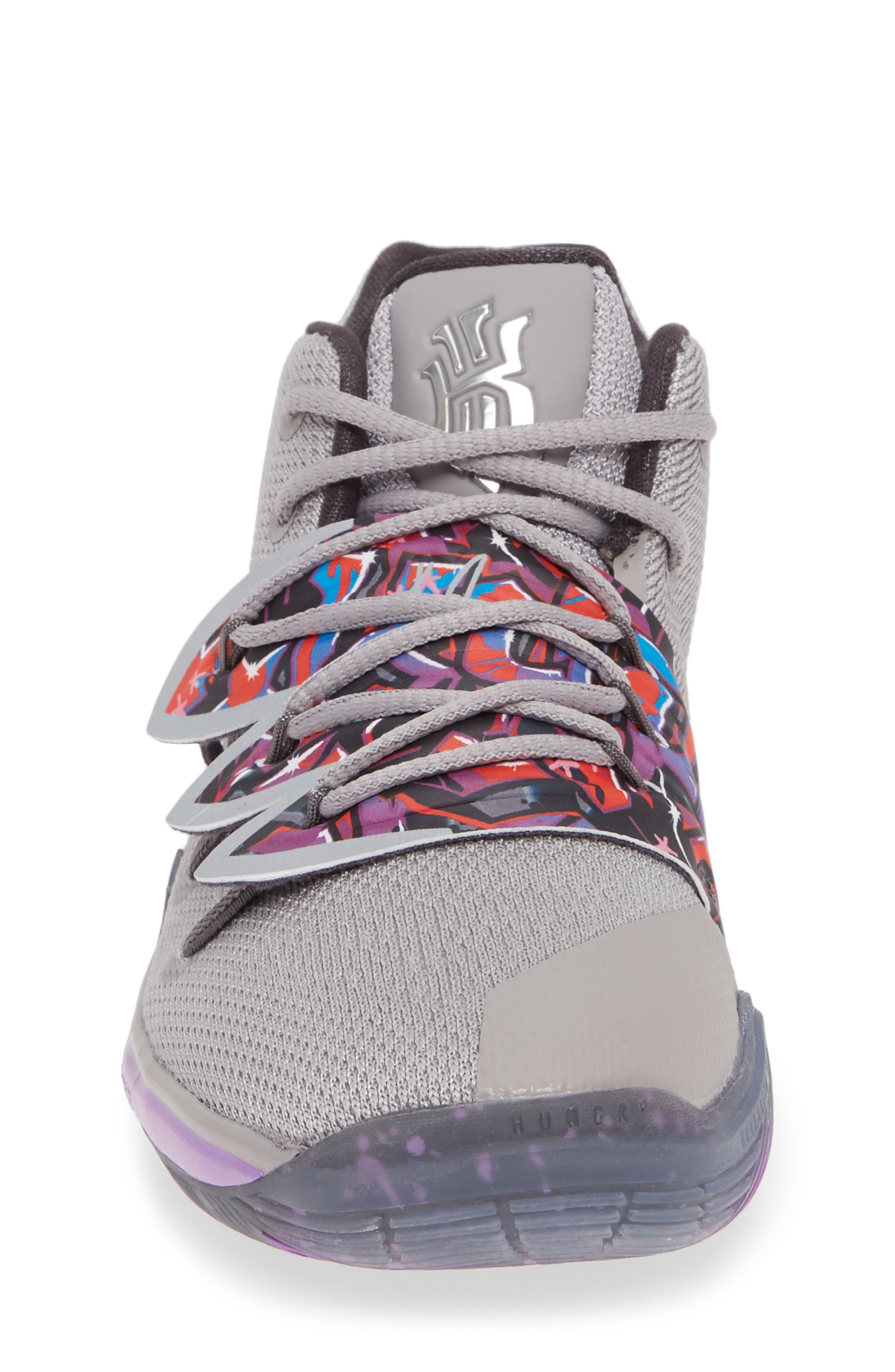 Kyrie 5 Basketball Shoe, Alternate, color, ATMOSPHERE GREY/ METALLI