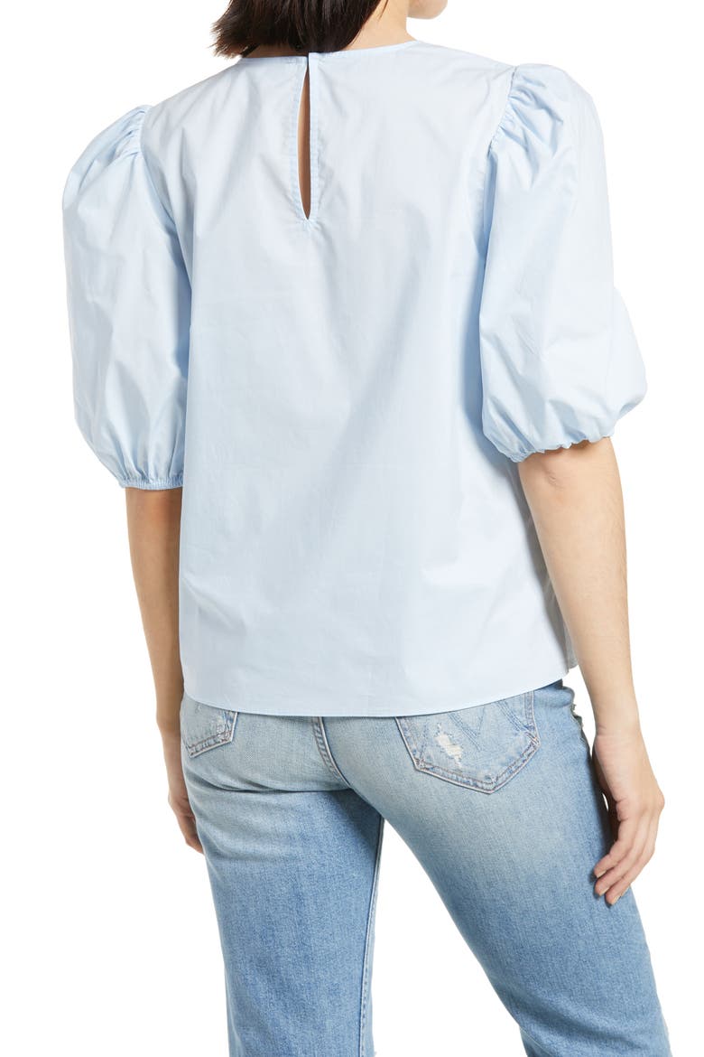 Puff Sleeve Top, Alternate, color, POWDER BLUE