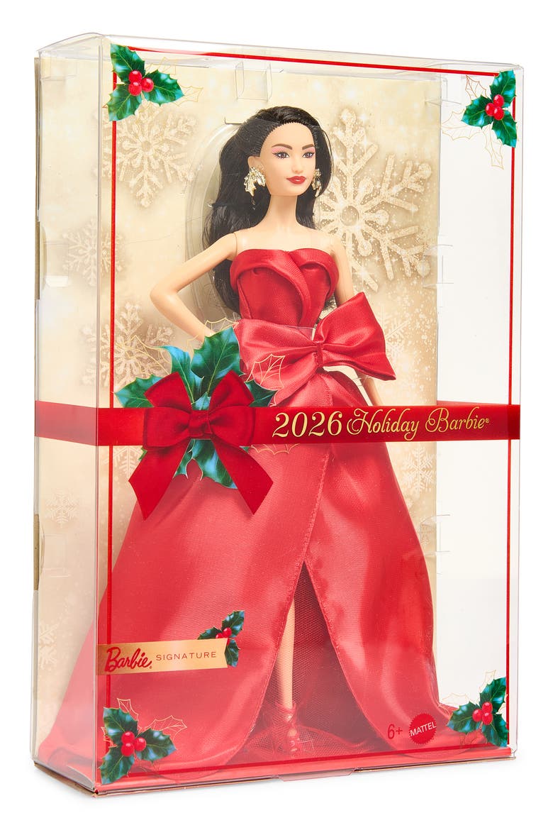2026 Holiday Barbie Doll, Main, color, BLACK HAIR