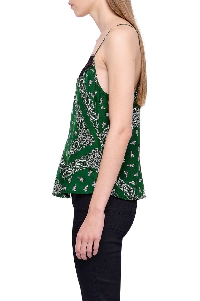 Cespa Silk Bandana Camisole, Alternate, color, MEADOW