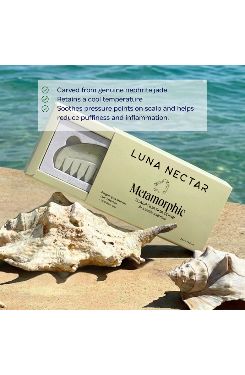Luna Nectar Metamorphic Scalp Gua Sha Tool, Alternate, color, Light/Pastel Green