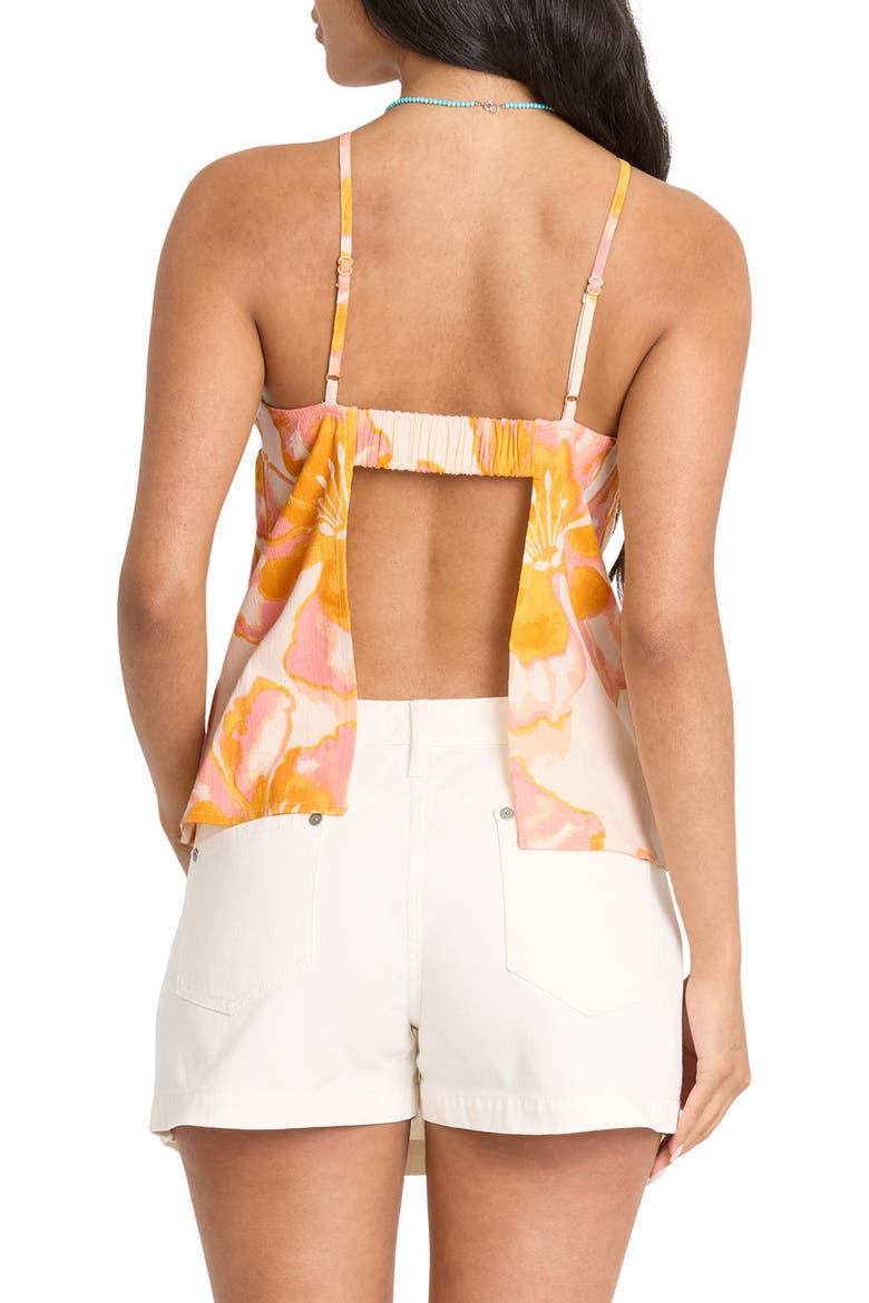 Floral Trippin Halter Tank, Alternate, color, SALT CRYSTAL
