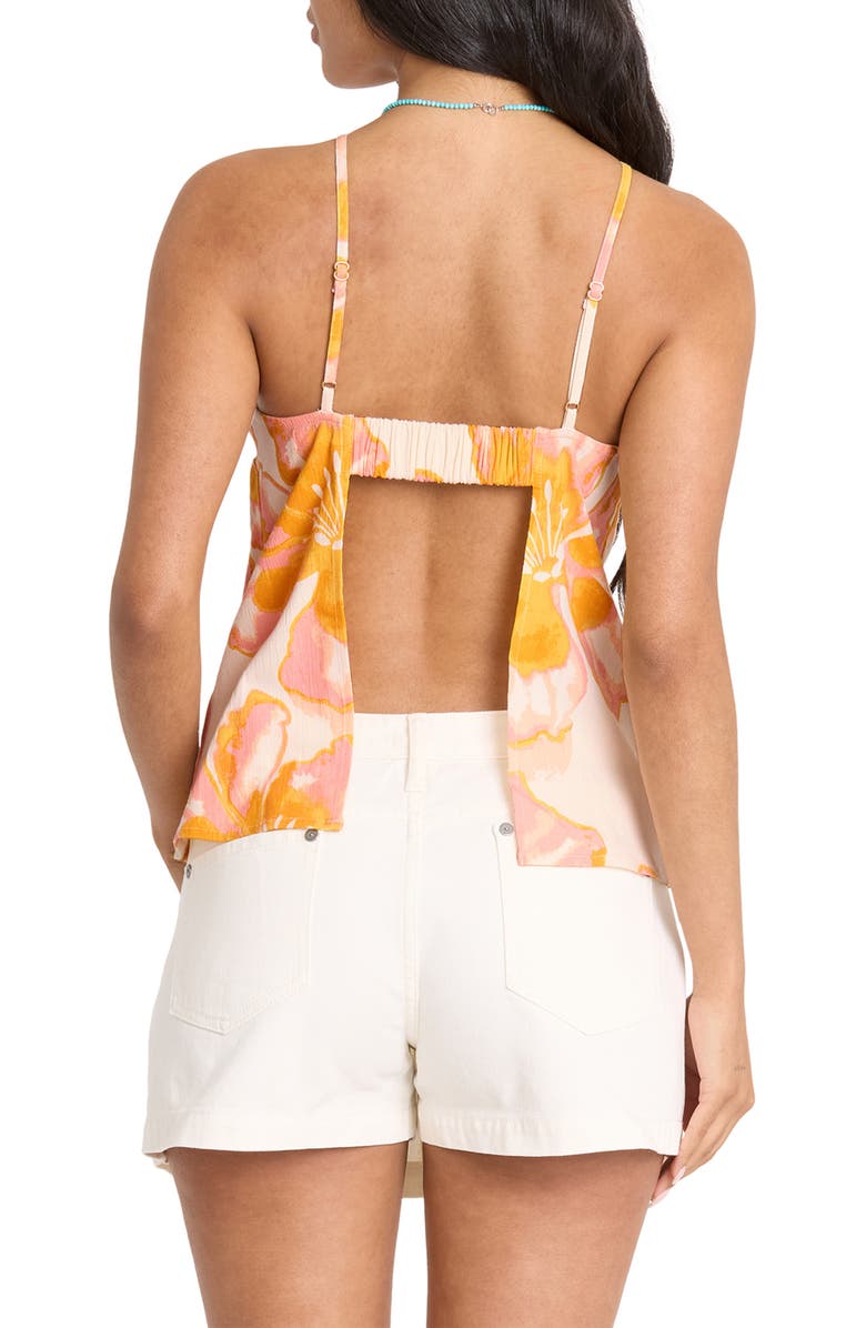 Billabong Floral Trippin Halter Tank, Alternate, color, Salt Crystal