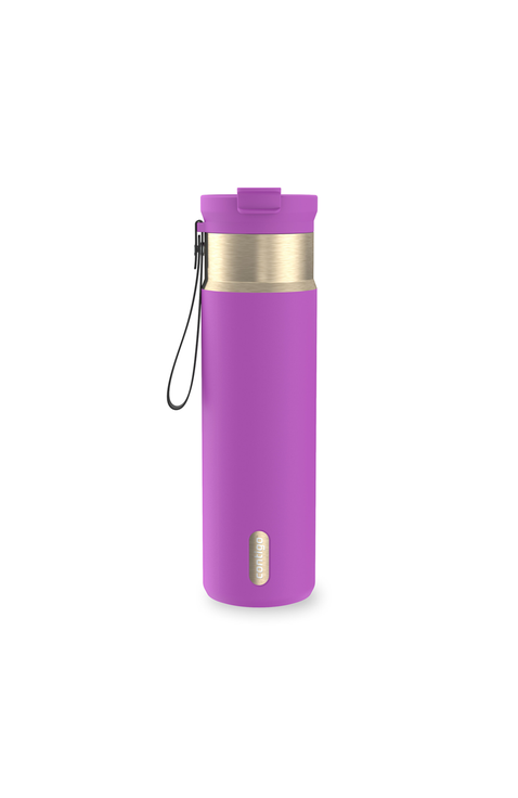 DualSip 24 oz Insulated Bottle with Carrying Strap and 2-Way Lid