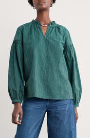 Seasalt Cornwall Gwel Organic Cotton Peasant Top
