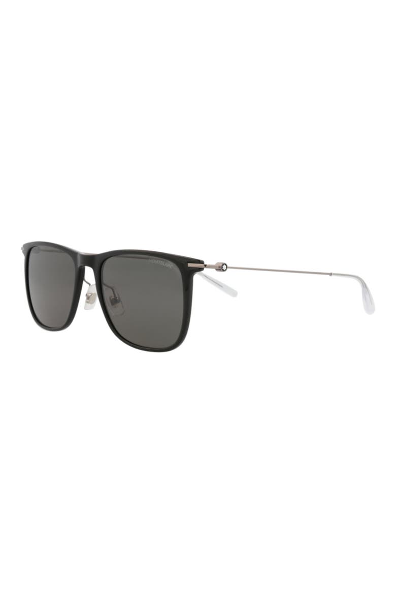 53mm Square Sunglasses, Alternate, color, BLACK RUTHENIUM GREY