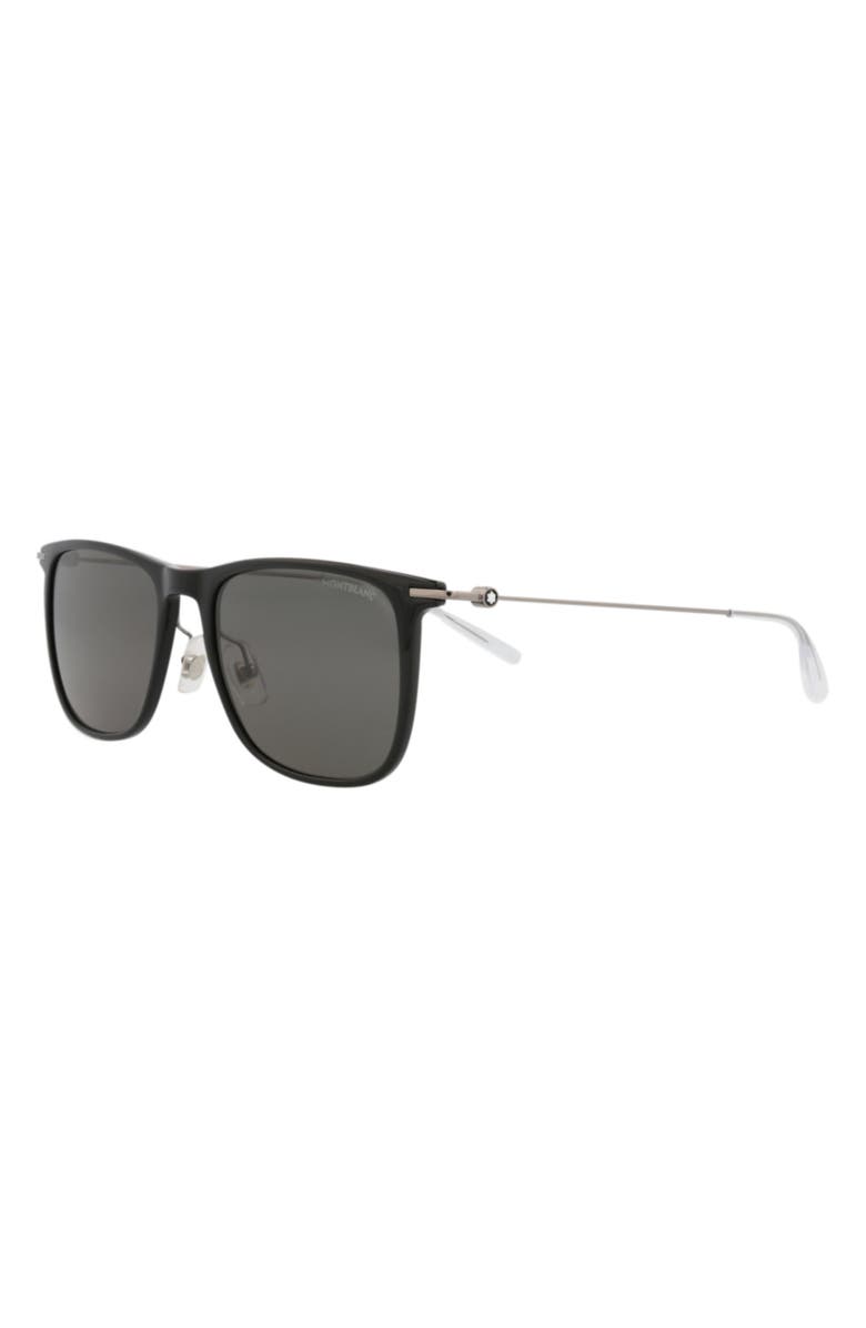 Montblanc 53mm Square Sunglasses, Alternate, color,
