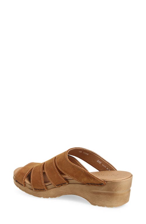 Sanita Monika Platform Slide Sandal In Brown