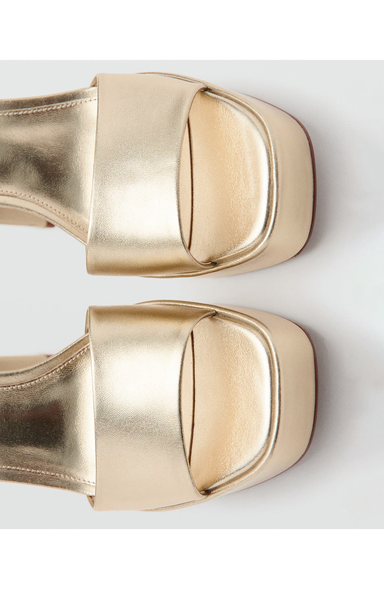 MANGO Ankle Strap Platform Sandal, Alternate, color, 