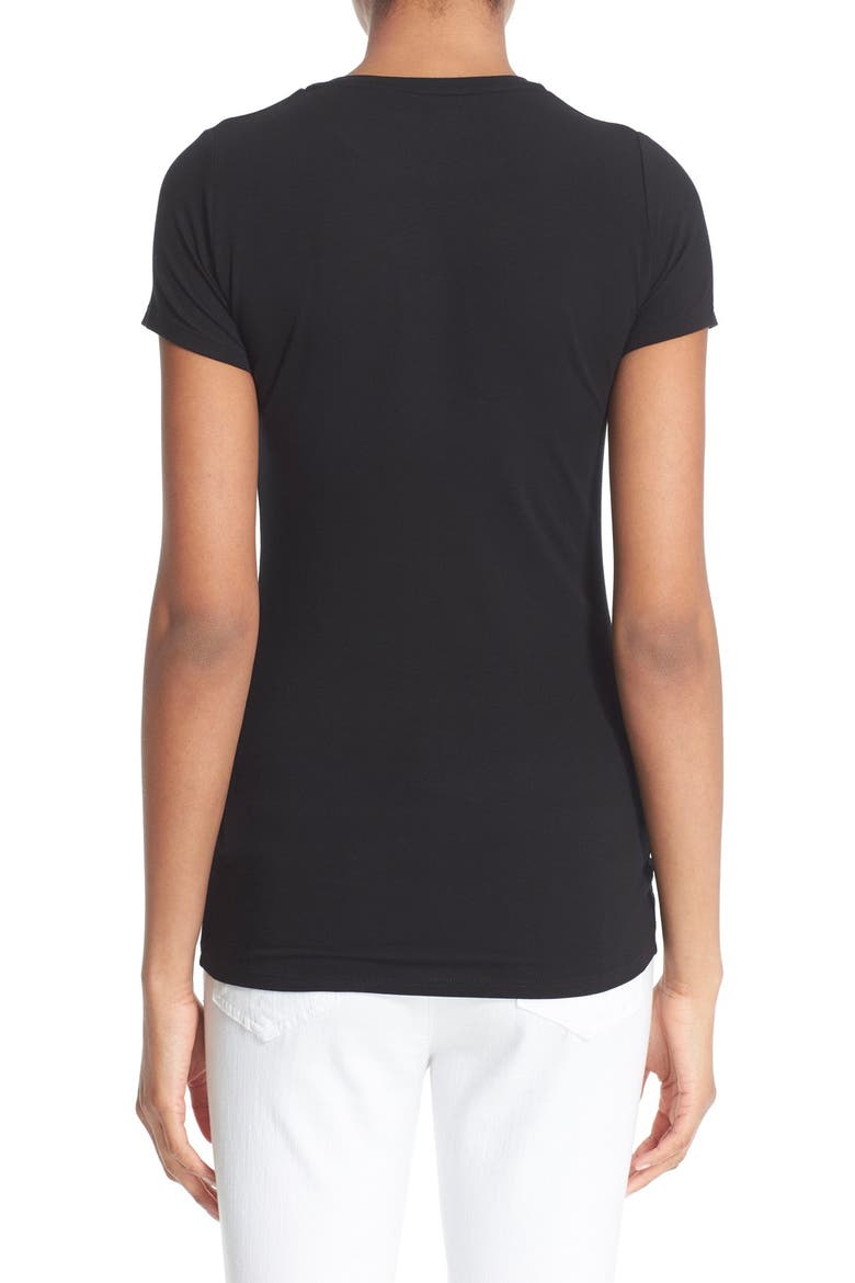 Short Sleeve Crewneck Tee, Alternate, color, NOIR