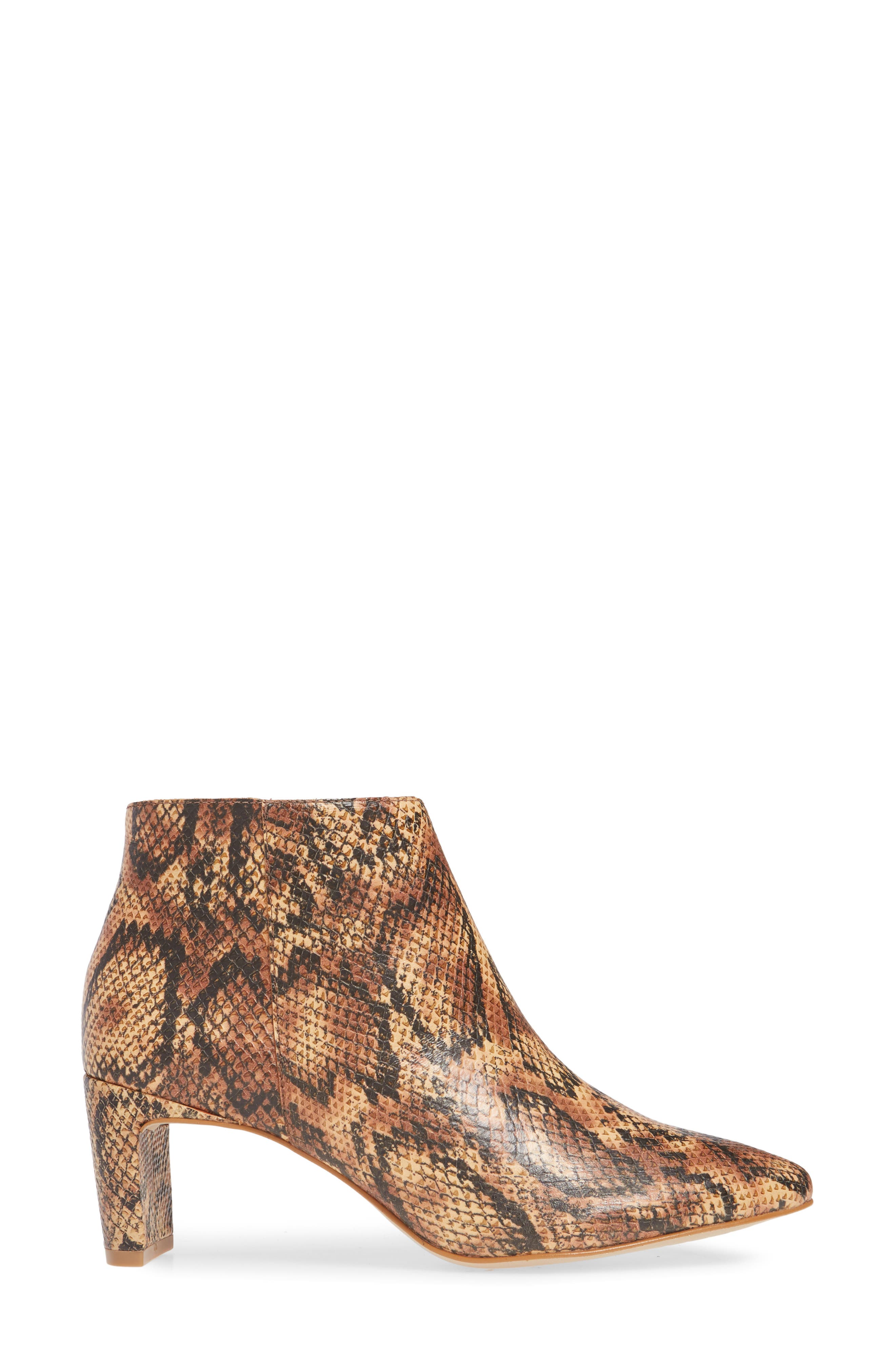 Crush Bootie, Alternate, color, NATURAL SNAKE PRINT LEATHER