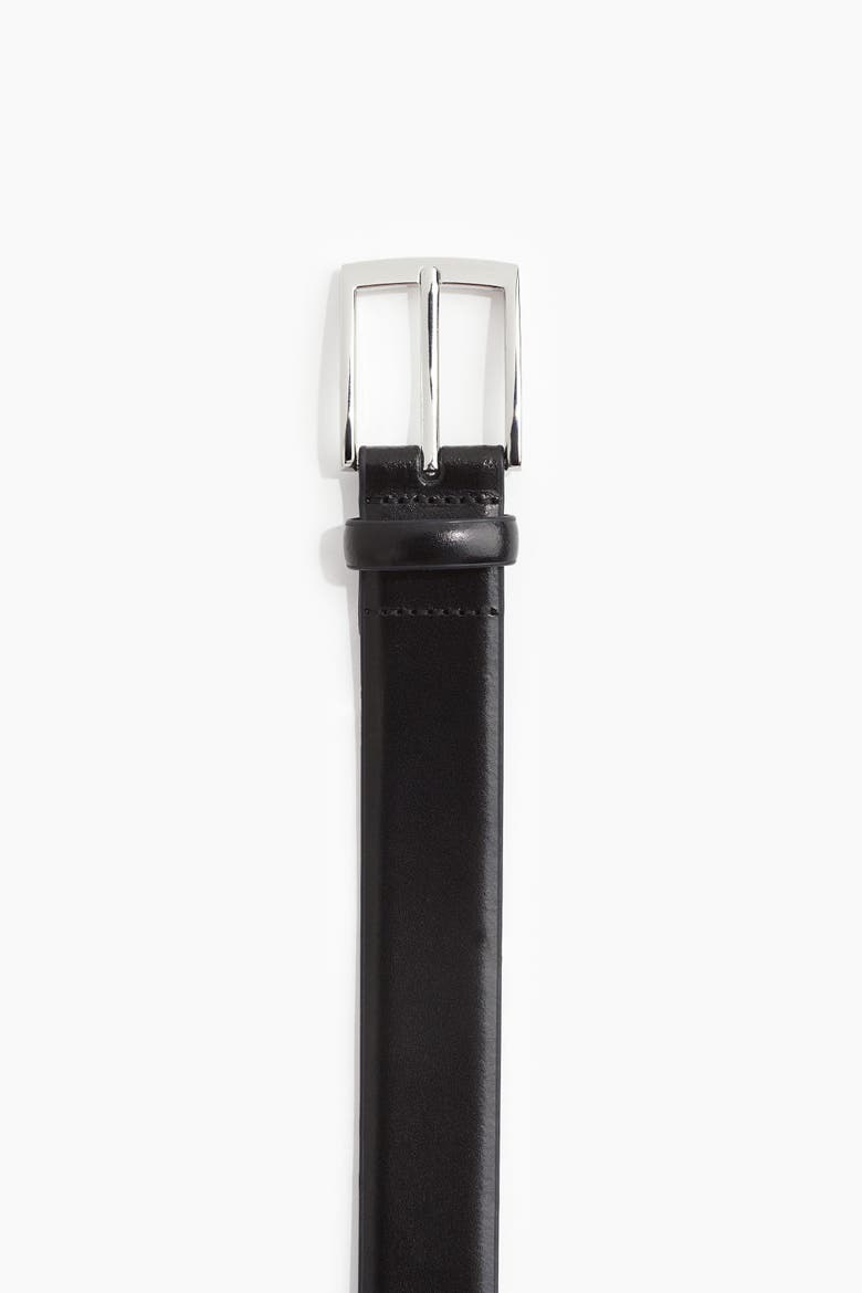 Leather Belt, Alternate, color, Black