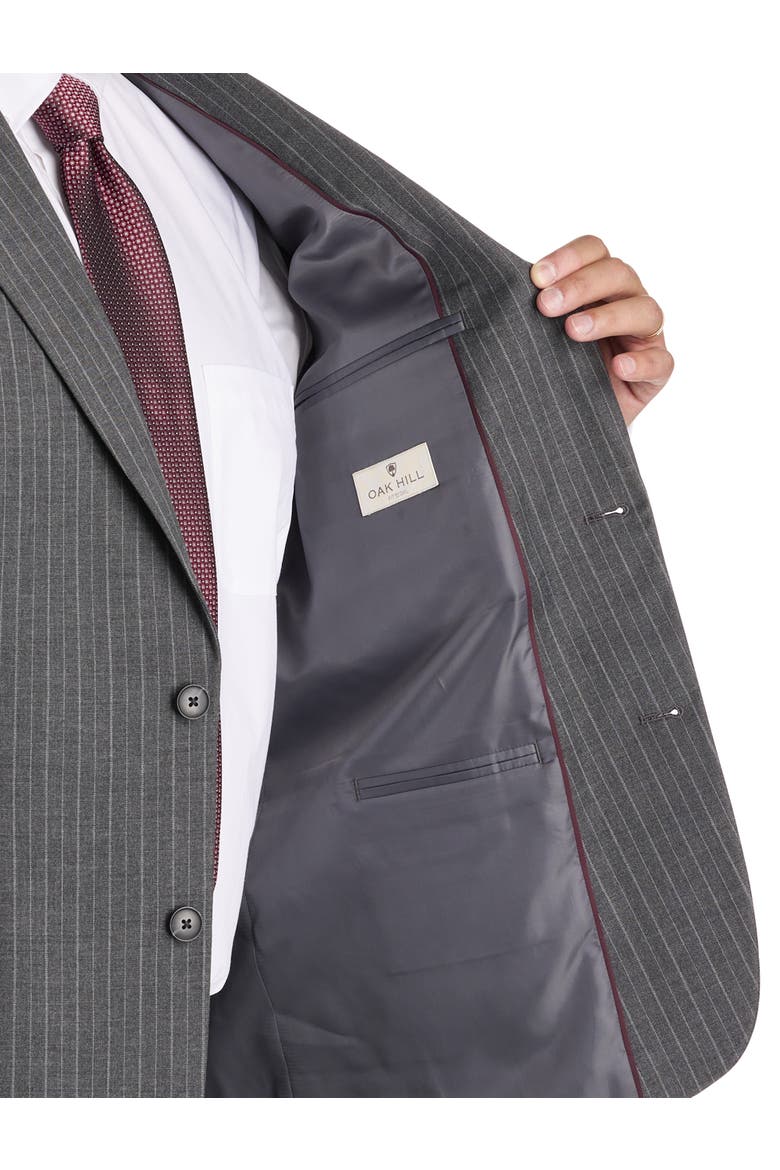 Big & Tall Jacket Relaxer Pinstripe Suit Jacket, Alternate, color, GREY