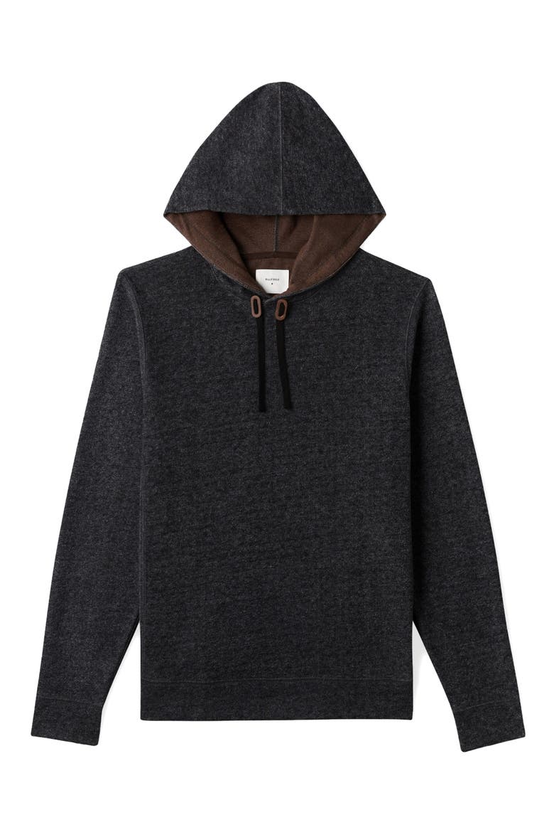 Cotton Blend Hoodie Sweatshirt, Alternate, color, BLACK