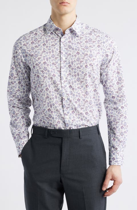 Tailored Fit Floral Dress Shirt (Regular & Big)