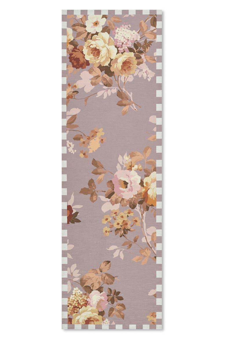 Taupe Wild Rose Washable Rug, Main, color, TAUPE