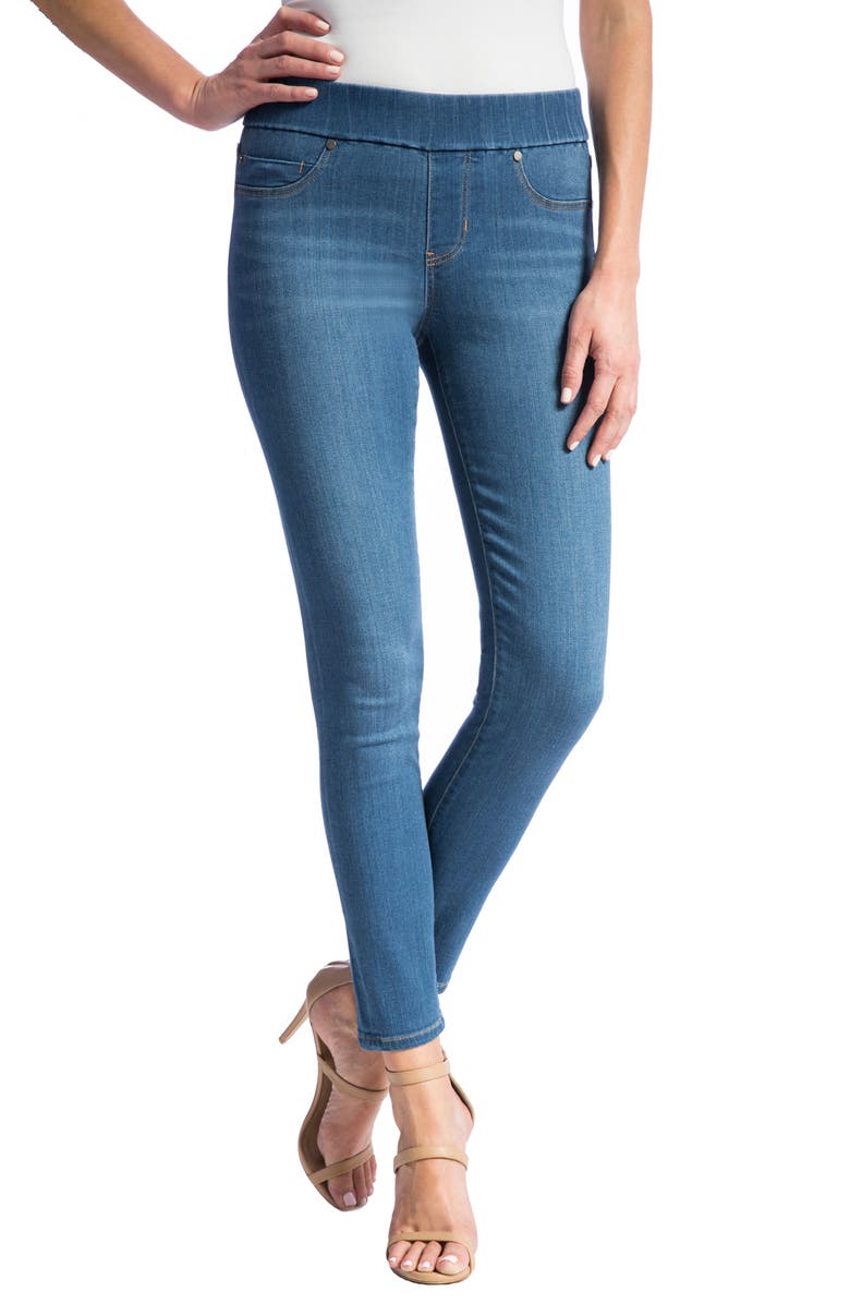 Liverpool High Rise Stretch Denim Ankle Leggings, Main, color,