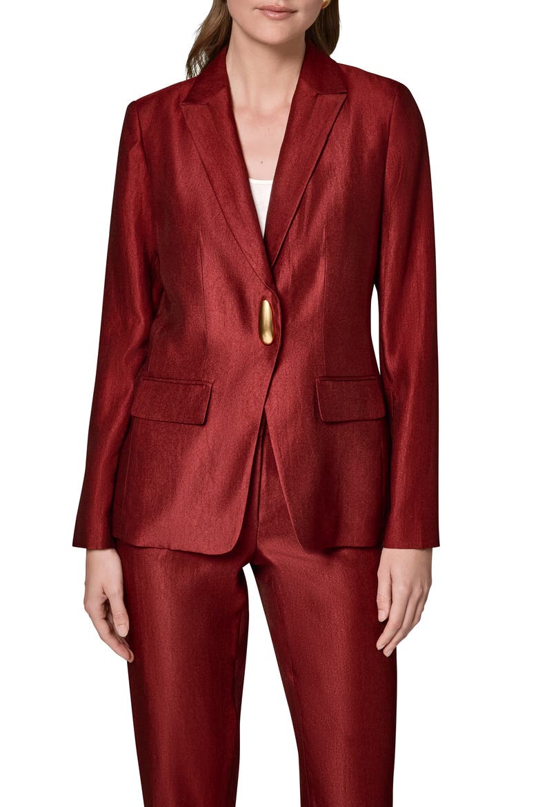 One-Button Blazer, Main, color, SUNBAKED