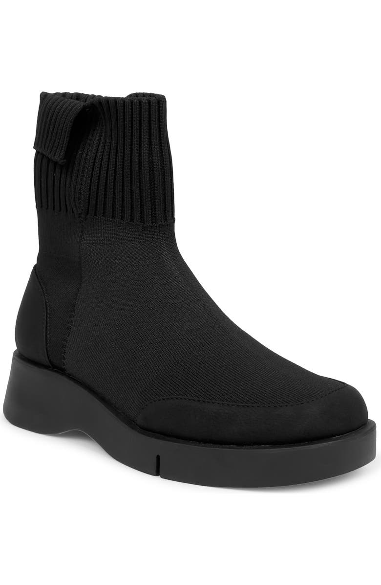 Aerosoles Flame Flatform Knit Bootie, Main, color, Black