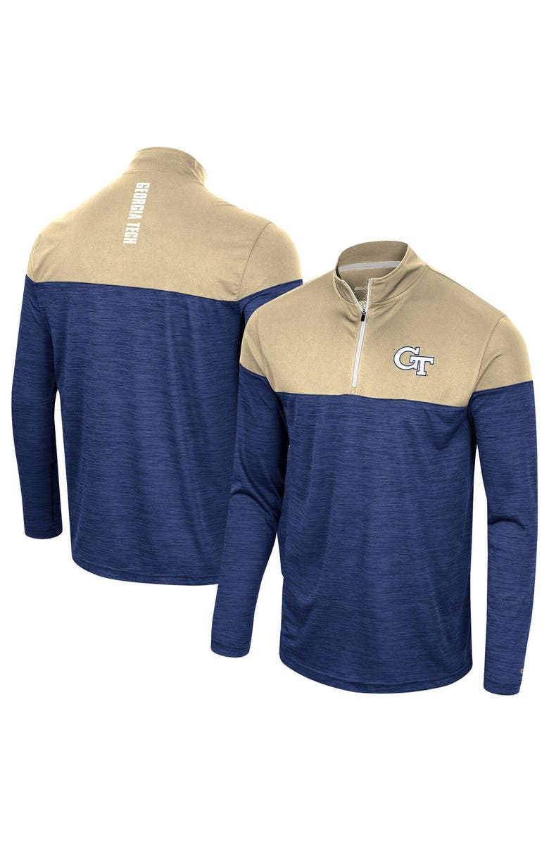 COLOSSEUM Men's Colosseum Gold Georgia Tech Yellow Jackets Positraction Lightweight Quarter-Zip Windshirt, Main, color, 