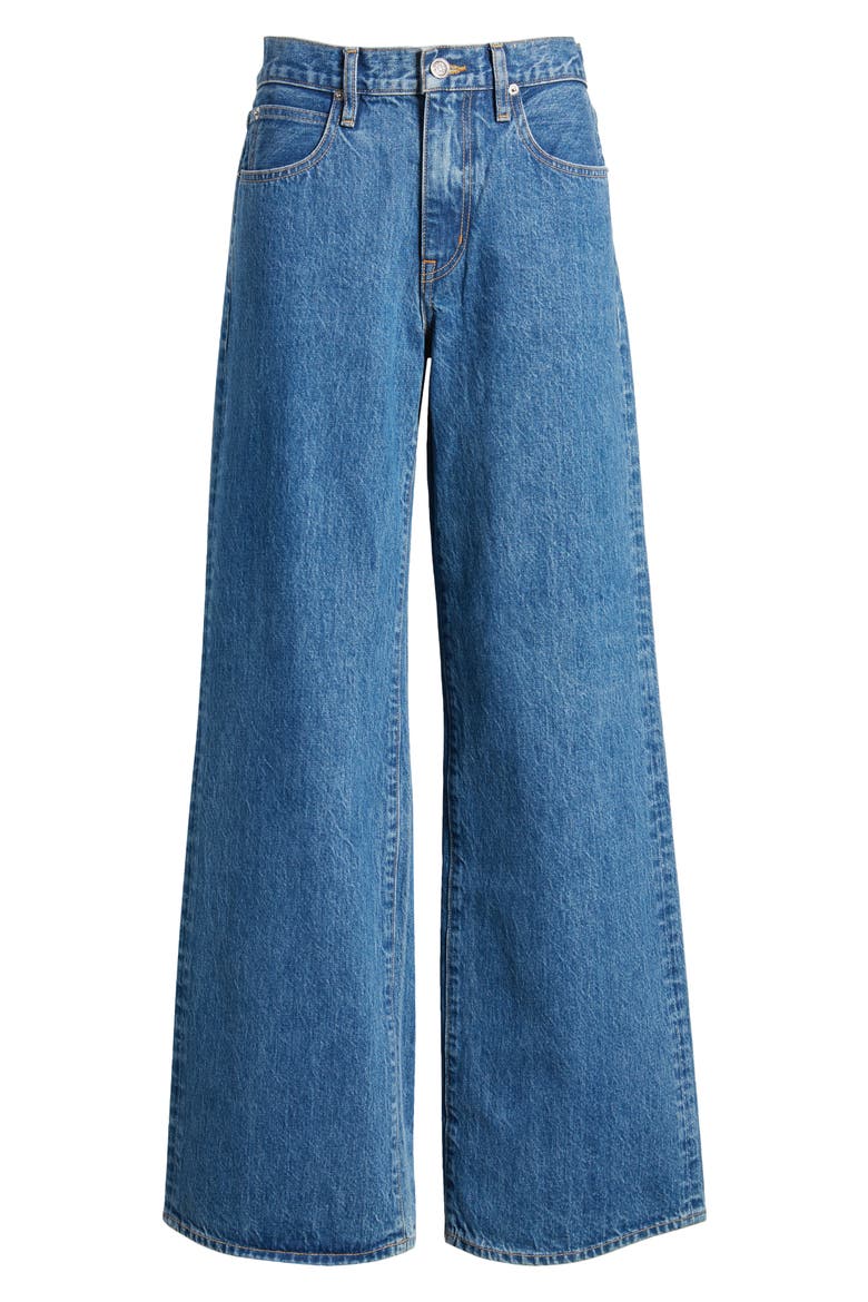 Selena High Waist Organic Cotton Wide Leg Jeans, Alternate, color, SWEET MEMORY
