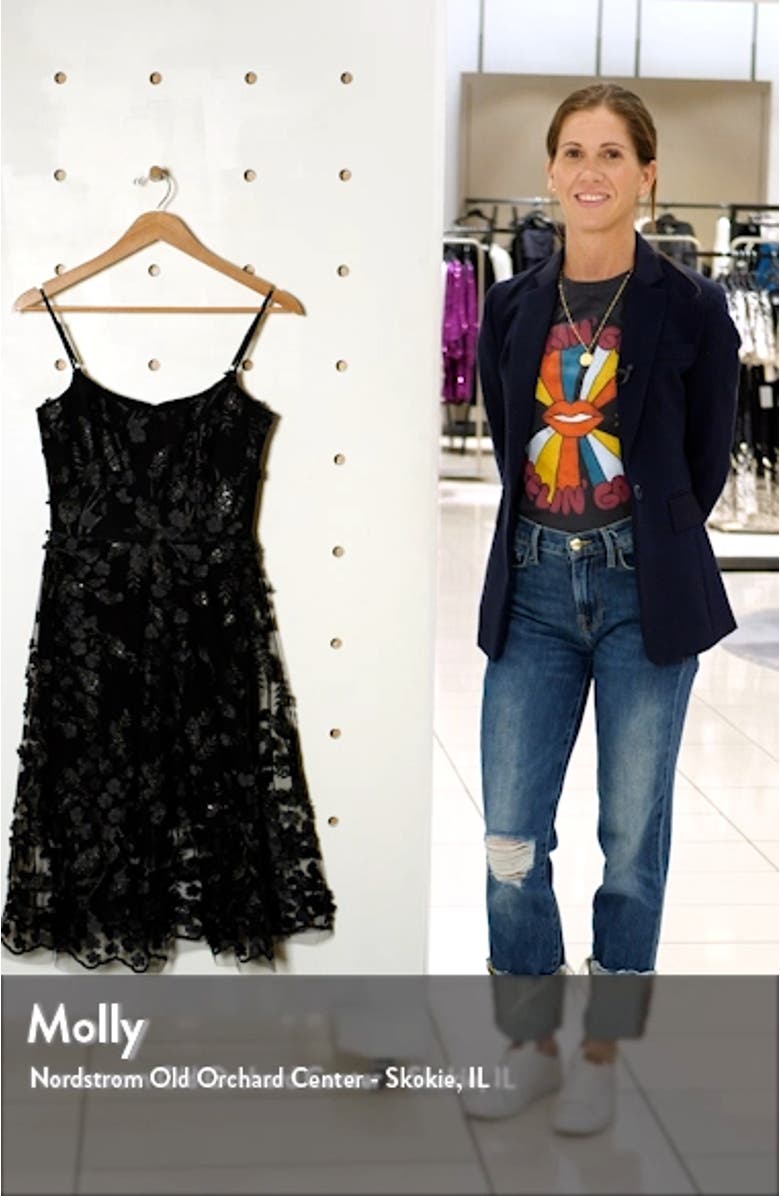 3D Lace Fit & Flare Dress, sales video thumbnail