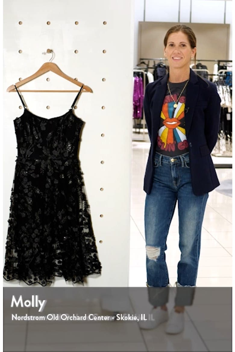 3D Lace Fit & Flare Dress video