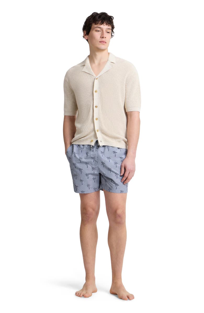 Onia Silk Linen Camp Shirt, Main, color, Melange Taupe