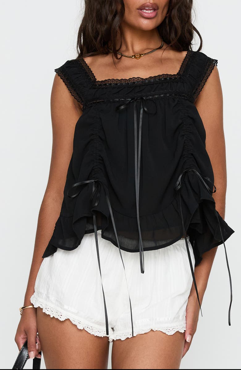 Princess Polly Eluisa Tank, Main, color, Black