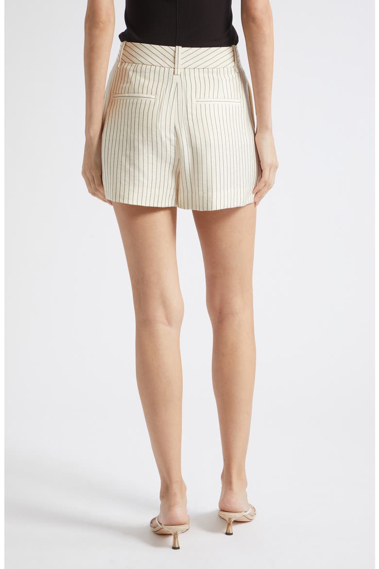 Jayce Pinstripe Shorts, Alternate, color, CREAM/ BLACK