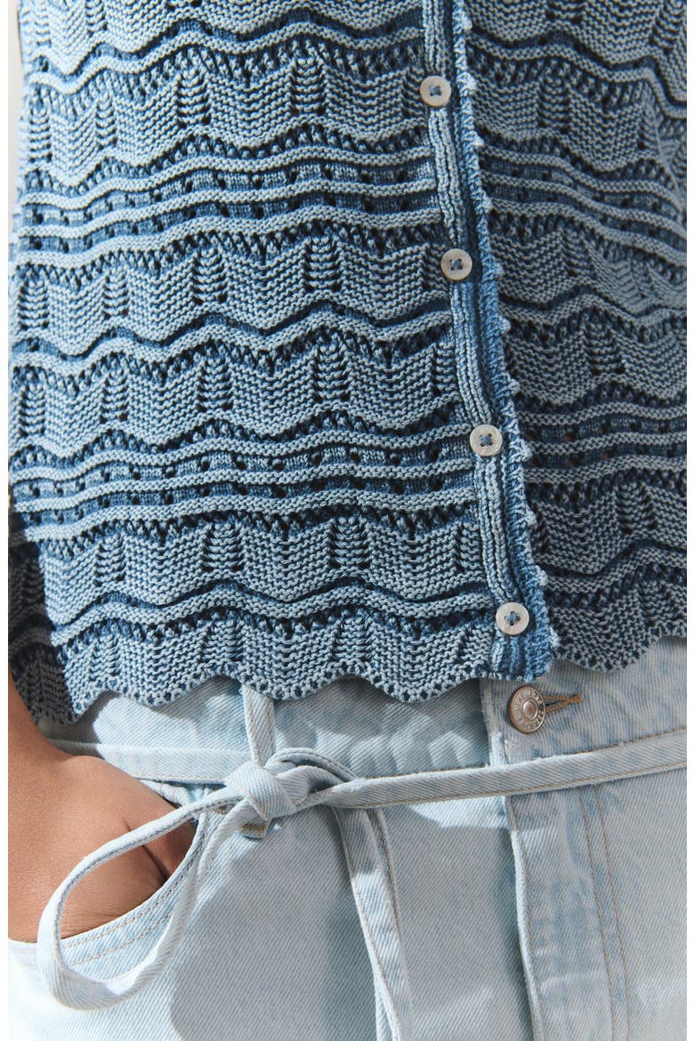 Crochet Sweater Tank, Alternate, color, BLUE