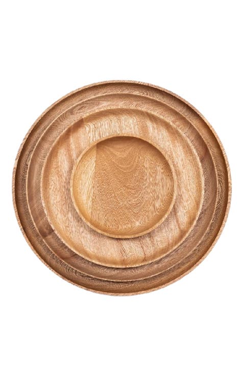 Rosa Morada Wooden Base Platter